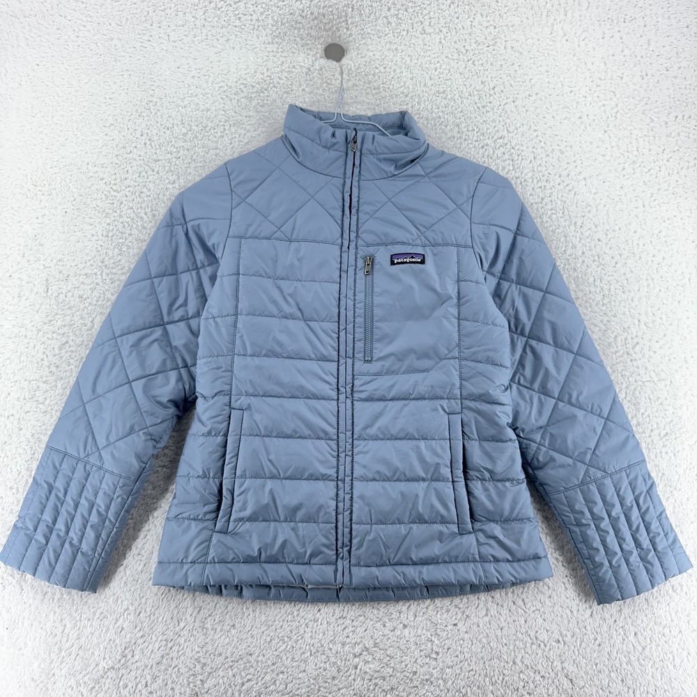 Patagonia Jacket Youth XL 14 Blue Quilted Full Zip Insulated Recycled Polyester
